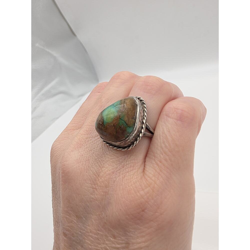 Sterling Silver 925 Native American Turquoise Ring Size 6 - Picture 2 of 9